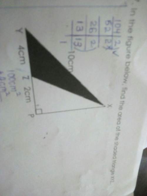 In the figure below find the area of the shaded triangle xyz. me pliz
