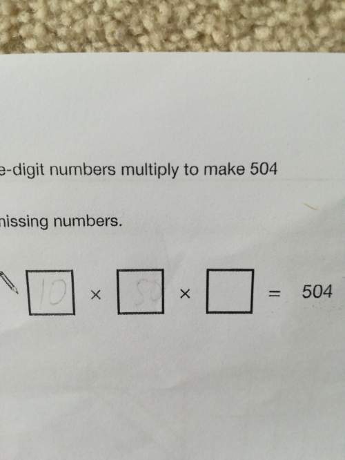The three single digit numbers multiply to make 504