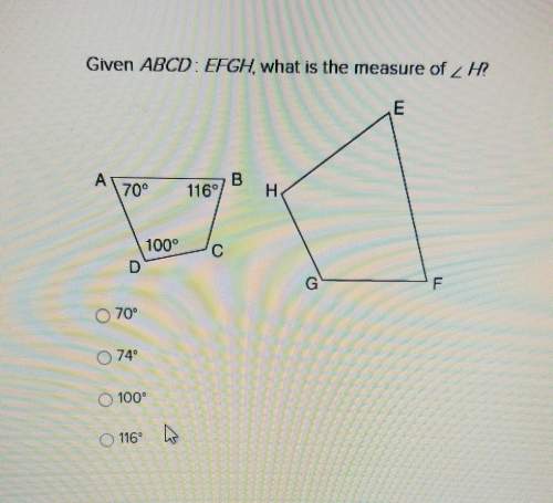 Given abcd efgh what is the measure of h