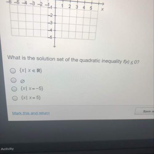 What is the solution set of the quadratic inequality f(x) less than or equal to 0