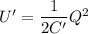 U'=\dfrac{1}{2C'}Q^2