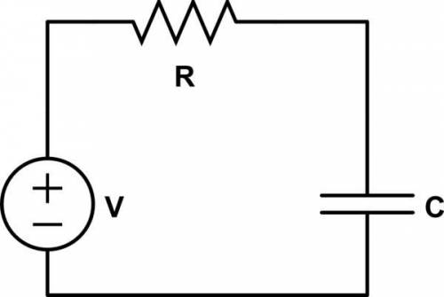 What is the time constant of a series circuit where the capacitor is 0.330μf and the resistor is 10ω