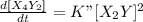 \frac{d[X_4Y_2]}{dt}=K"[X_2Y]^2