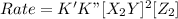 Rate=K'K"[X_2Y]^2[Z_2]