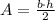 A = \frac{b\cdot h}{2}