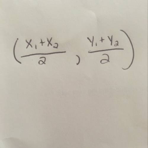 How do you find the midpoint of two points.