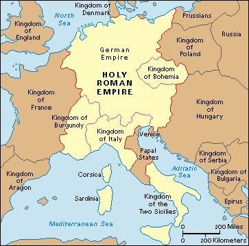 The holy roman empire in modern is now what