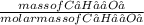 \frac{mass of C₆H₁₂O₆}{molar mass of C₆H₁₂O₆}
