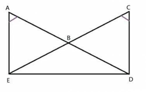 If △aed and △ced are both right triangles, what triangle congruence could be used to prove that the