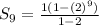 S_{9}=\frac{1(1-(2)^{9})}{1-2}