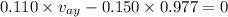 0.110\times v_{ay}-0.150\times0.977=0