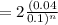= 2\frac{(0.04}{0.1)^n}