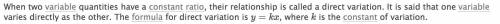 For the data in the table, does y vary directly with x?  if it does, write an equation for the direc