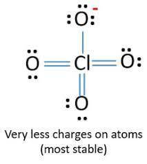 Lewis structures for the perchlorate ion (clo4−) can be drawn with all single bonds or with one, two