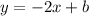 y = -2x + b