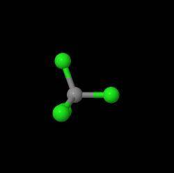 What shape would a molecule of carbon tetrachloride have?