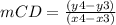 mCD=\frac{(y4-y3)}{(x4-x3)}