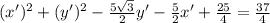 (x')^2+(y')^2-\frac{5\sqrt{3} }{2}y'-\frac{5}{2}x'+\frac{25}{4} =\frac{37}{4}