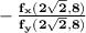 \bf  -\frac{f_x(2\sqrt{2},8)}{f_y(2\sqrt{2},8)}
