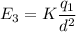 E_3=K\dfrac{q_1}{d^2}