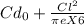 Cd_{0} + \frac{Cl^{2}}{\pi eX 6}