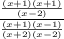 \frac{ \frac{(x+1)(x+1)}{(x-2)} }{ \frac{(x+1)(x-1)}{(x+2)(x-2)} }