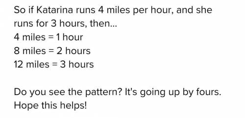If katarina runs at a pace of 5 mph, how many miles can she run in 4 hours?