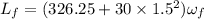 L_f = (326.25 + 30\times 1.5^2)\omega_{f}
