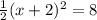 \frac{1}{2}(x+2)^{2}=8