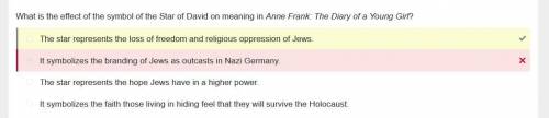 What is the effect of the symbol of the star of david on meaning in anne frank:  the diary of a youn