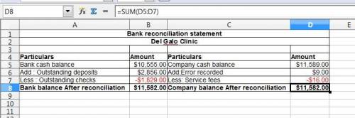 Del gato clinic deposits all cash receipts on the day when they are received and it makes all cash p