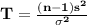 \bf T=\frac{(n-1)s^2}{\sigma^2}