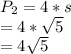 P_2 = 4*s\\=4 * \sqrt{5} \\=4\sqrt{5}