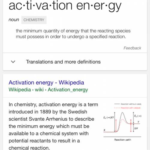 The energy required to start a reaction is called the activation energy. true false