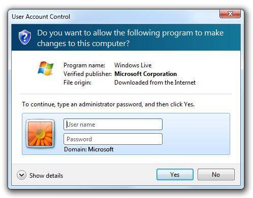 Windows vista and windows 7 offer a security feature which limits privileges of software application