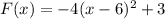 F(x)=-4(x-6)^2+3