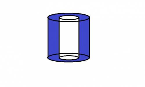 Jeremy must find the volume of the shaded body formed when a cylinder of radius 2 is removed from a
