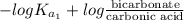 -log K_{a_{1}} + log \frac{\text{bicarbonate}}{\text{carbonic acid}}