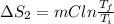 \Delta S_{2} = mC ln \frac{T_{f}}{T_{i}}