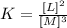 K=\frac{[L]^2}{[M]^3}