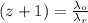 (z+1) = \frac{\lambda_o}{\lambda_r}