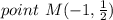 point\ M(-1,\frac{1}{2})