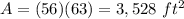A=(56)(63)=3,528\ ft^2