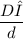 \dfrac{Dλ}{d}