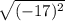 \sqrt{ (-17)^{2} }