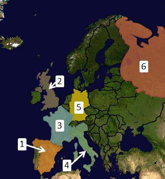 The country labeled with the number 3 on the map above is and it has a population of million peopl