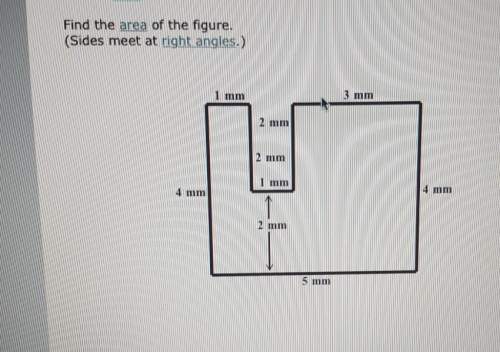 Find the area of the figure (sides meet at right angles)
