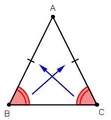 8. in an isosceles triangle, angles b and c are called the angles.