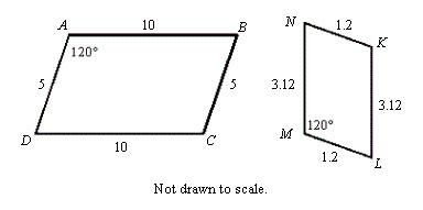 Which statement below is true regarding these two polygons? &nbsp; question 11 options: &nbsp; ;
