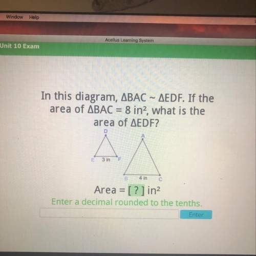 Need badly. if the area of bac=8, what is the area of edf
